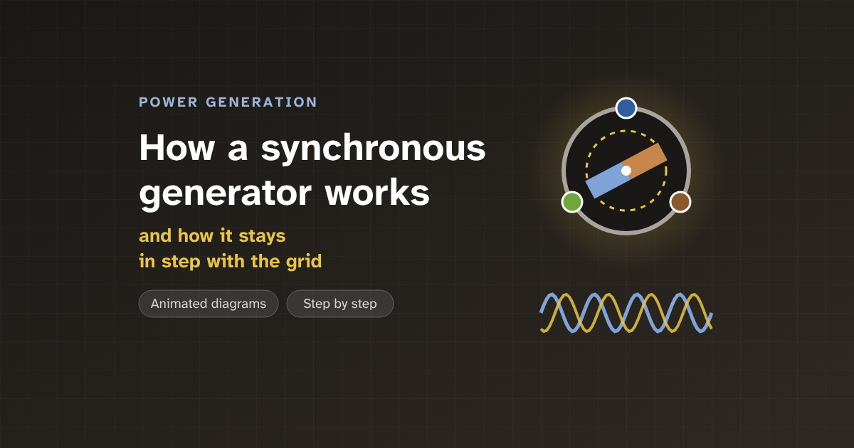 How a synchronous generator works, and how it stays in step